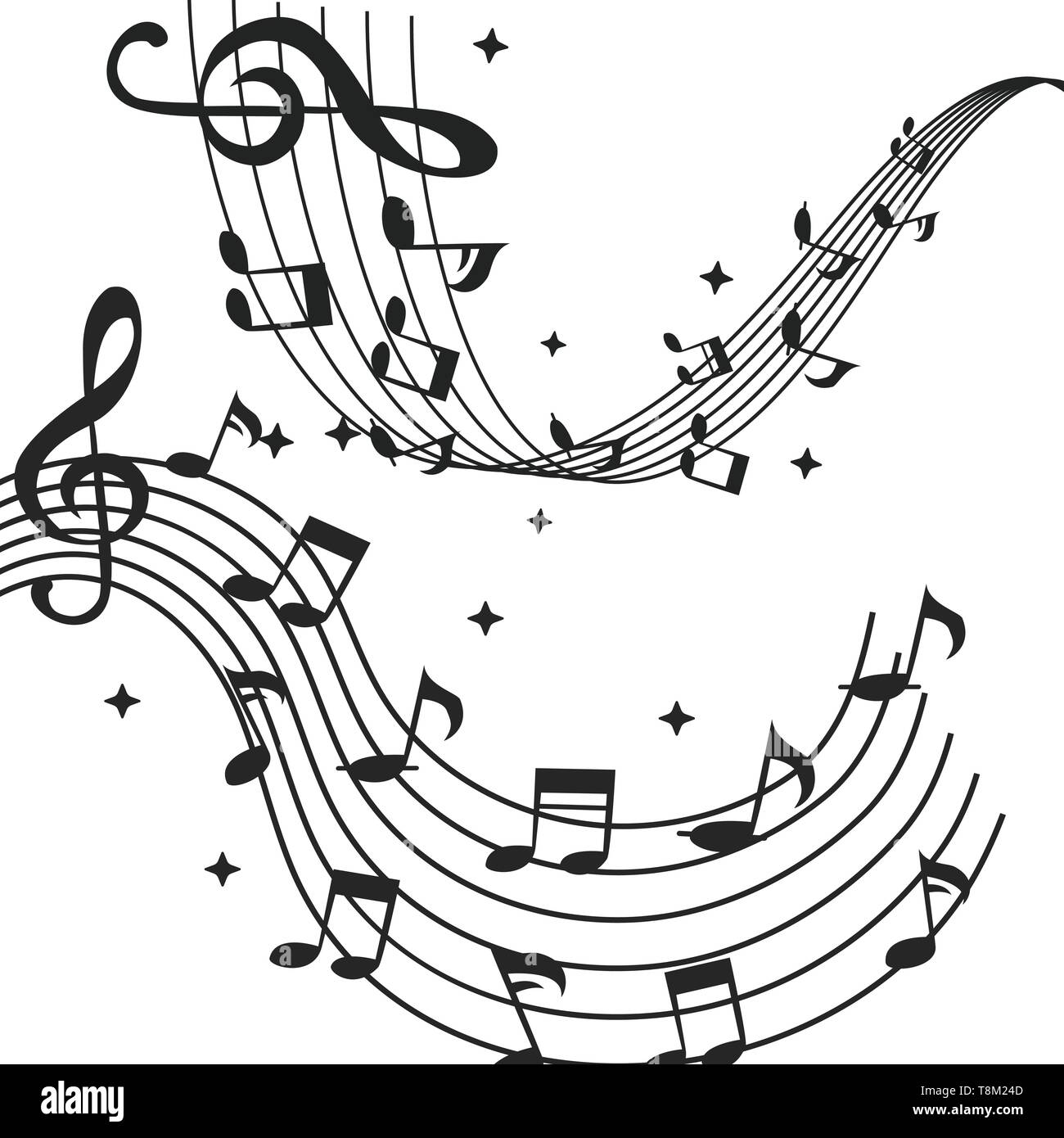 Music notes musical notes White background Vector illustrator Stock Vector Image & Art Alamy