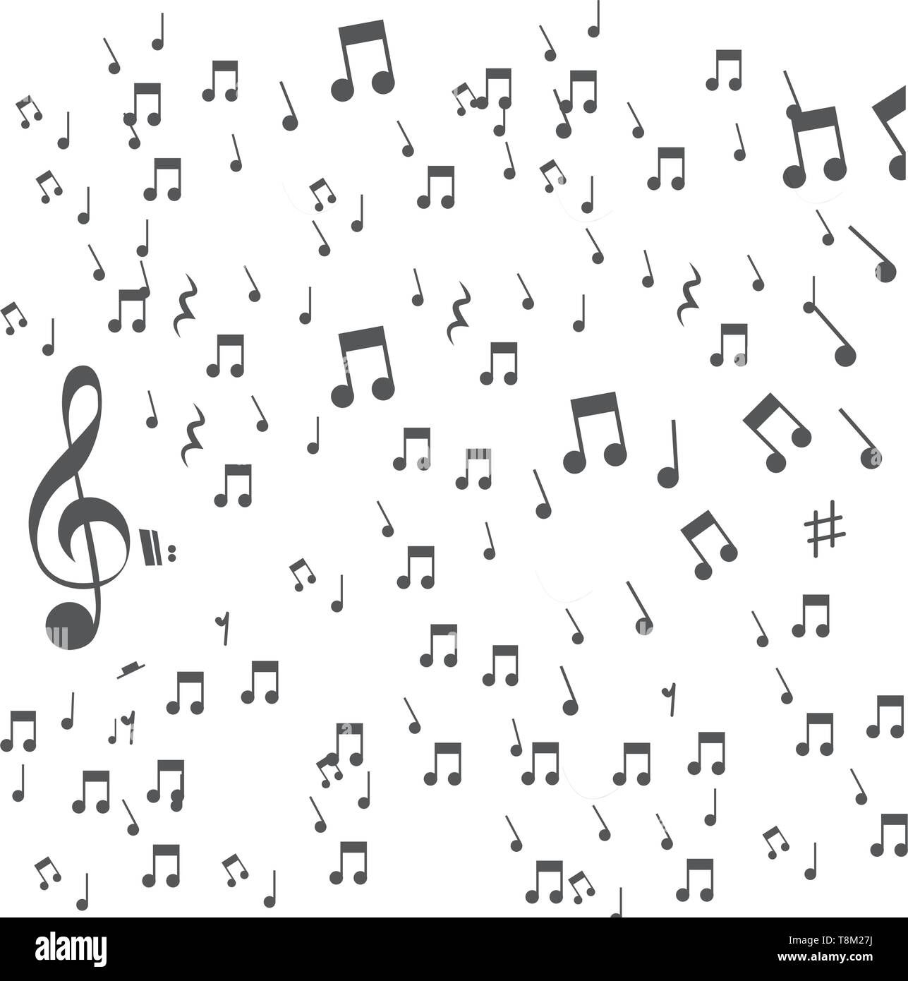 Music notes musical notes White background Vector illustrator Stock Vector Image & Art Alamy