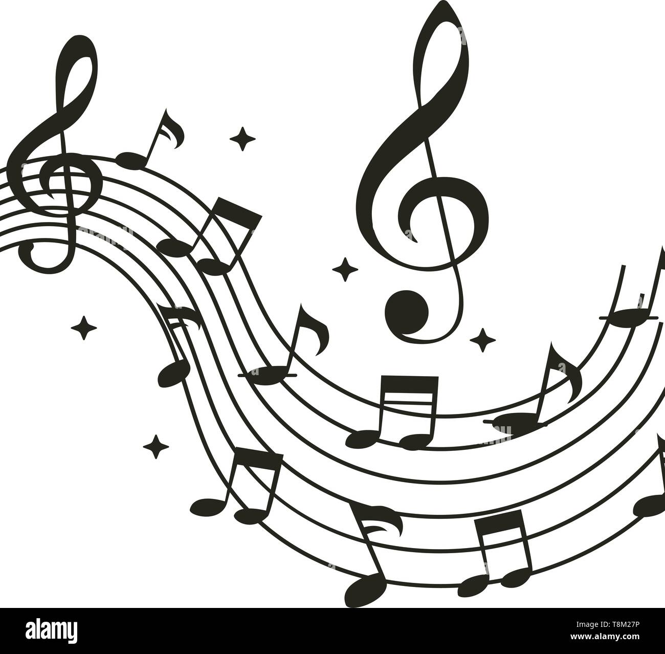 Music notes musical notes White background Vector illustrator Stock Vector Image & Art Alamy