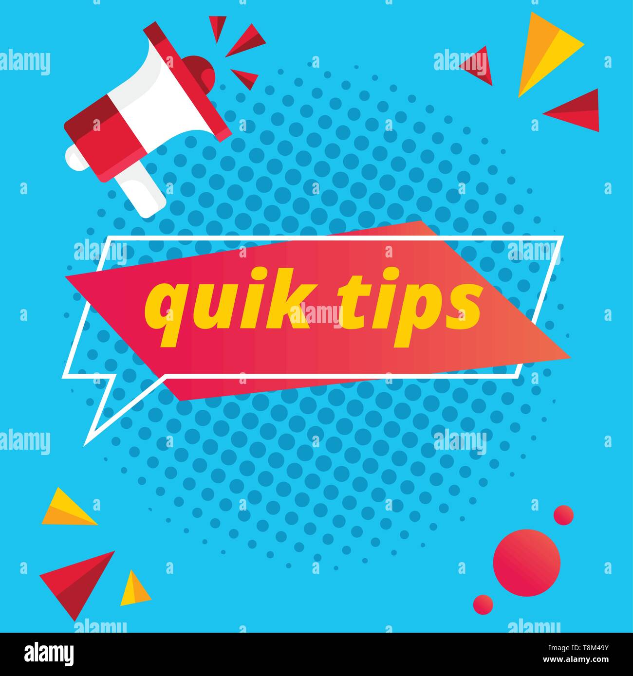 Modern quick tips composition with flat design- Vector illustrator ...