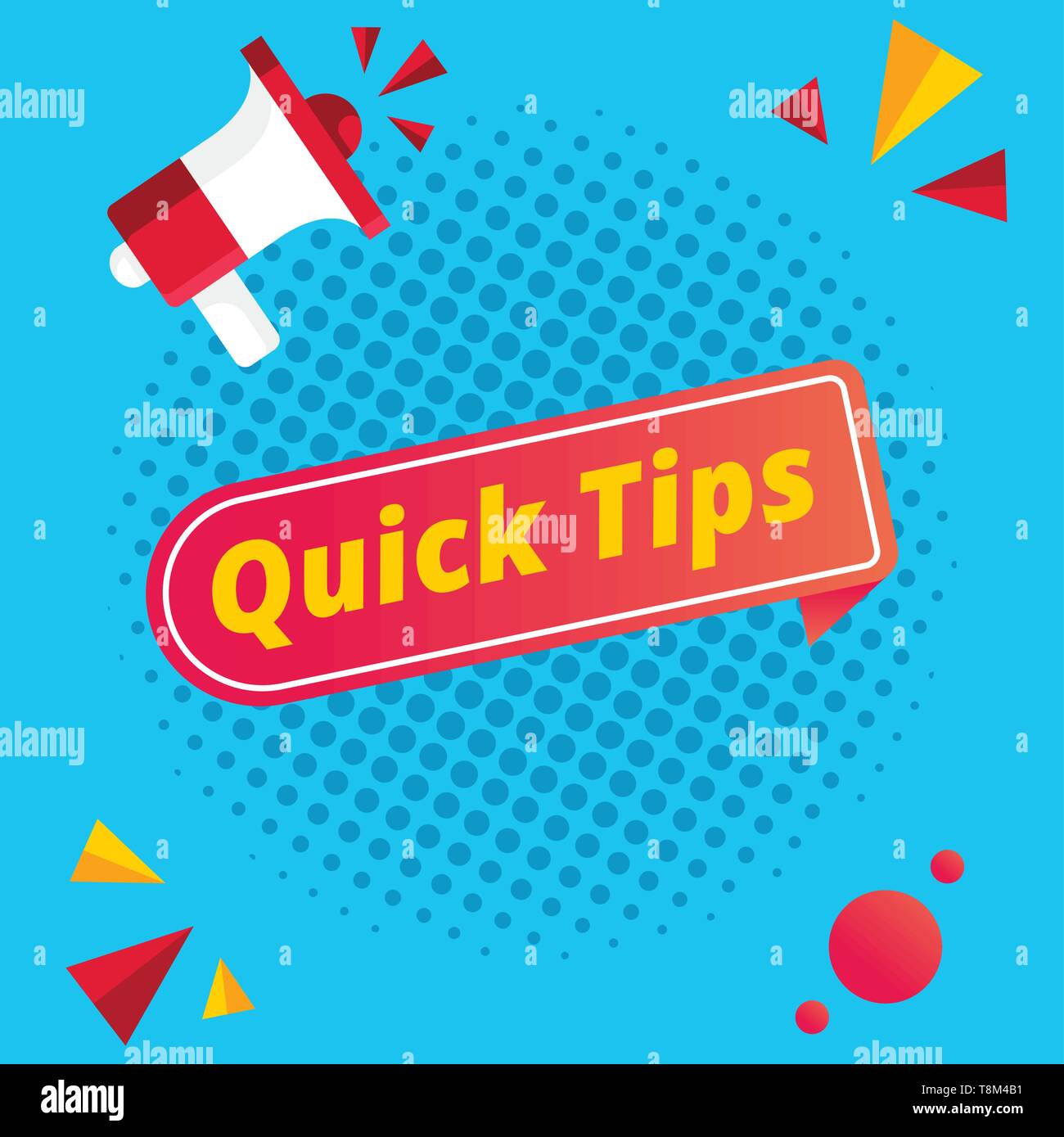 Modern quick tips composition with flat design- Vector illustrator Stock Vector
