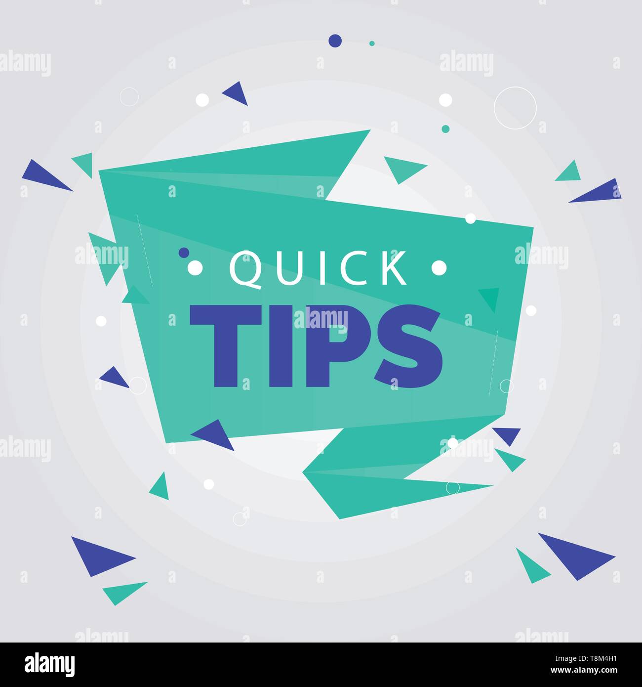 Modern quick tips composition with flat design- Vector illustrator Stock Vector