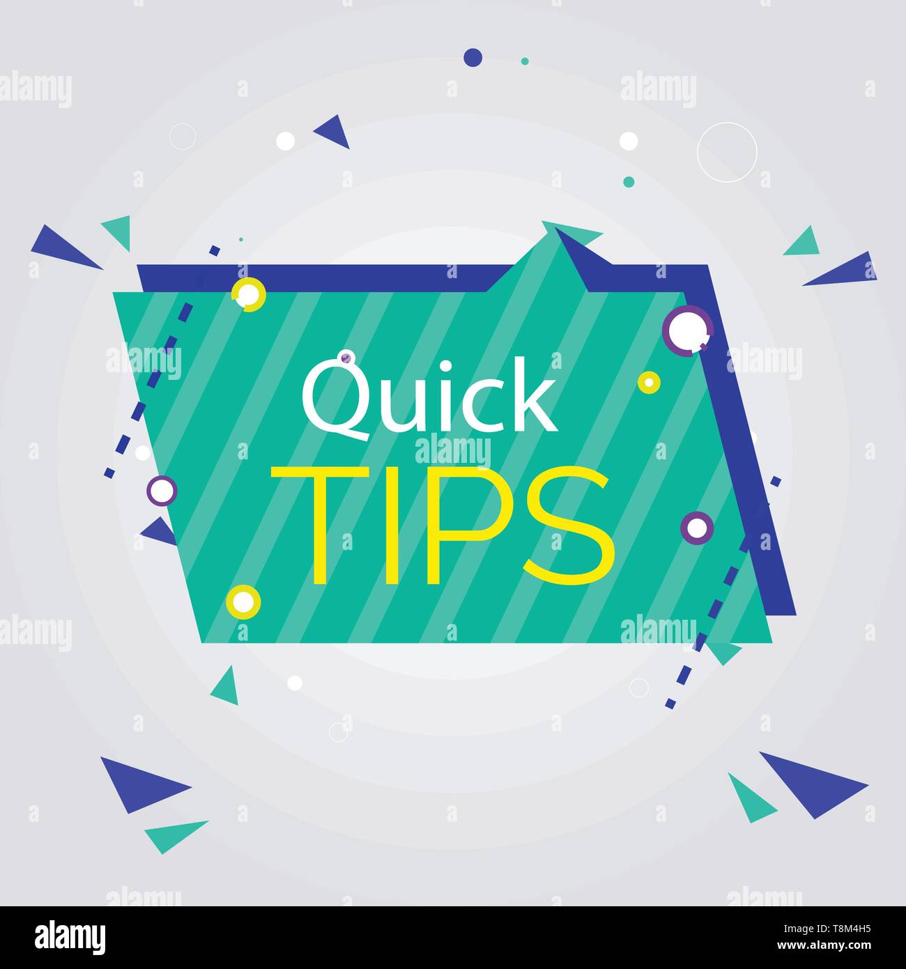 Modern quick tips composition with flat design- Vector illustrator ...