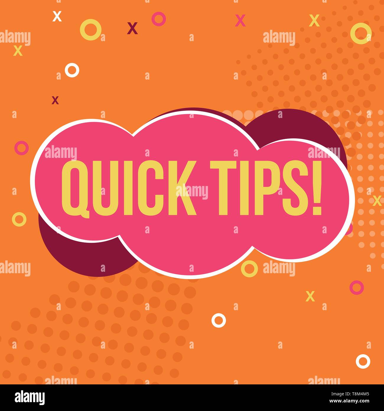 Modern quick tips composition with flat design- Vector illustrator Stock Vector