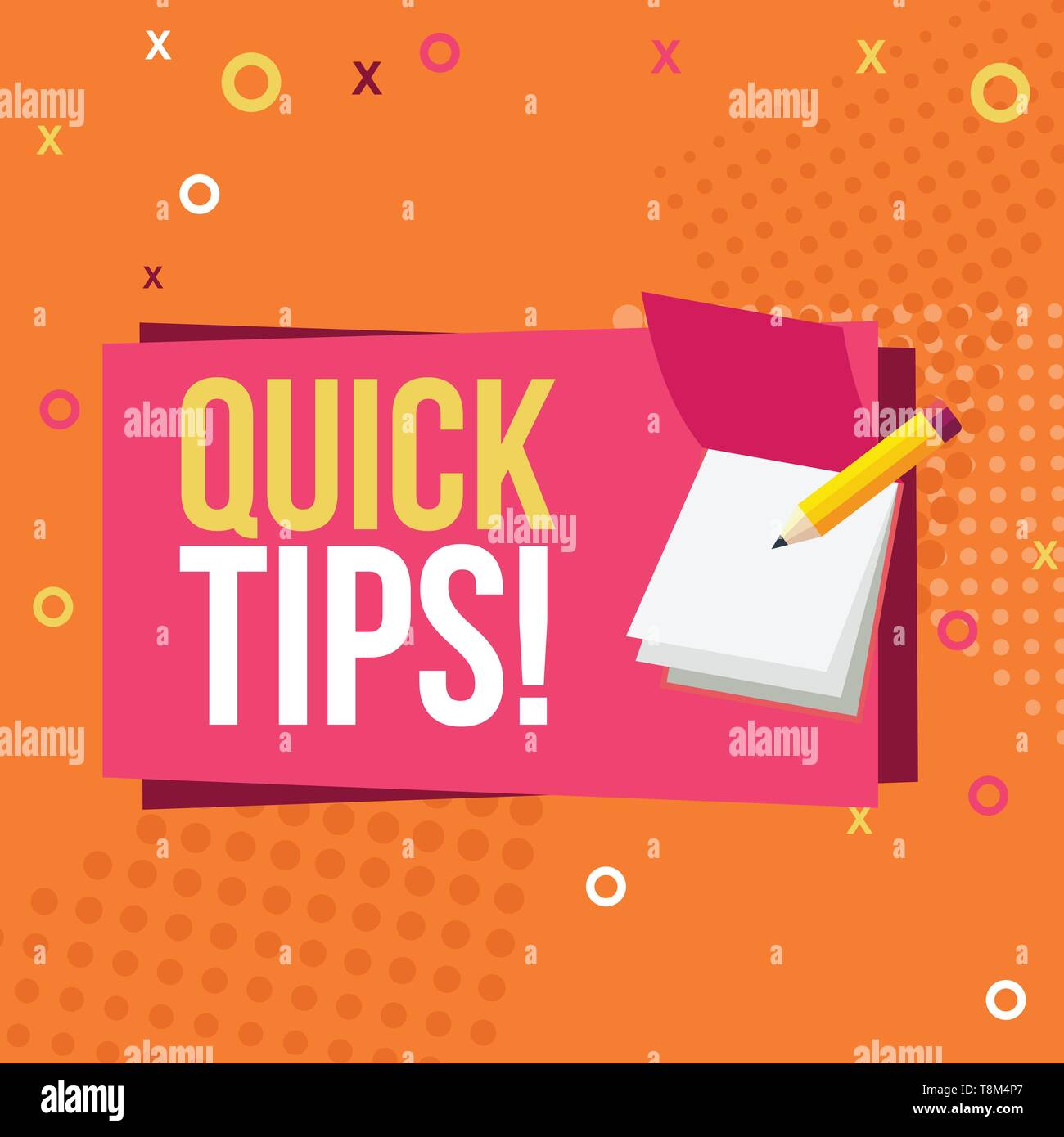 Modern quick tips composition with flat design- Vector illustrator Stock Vector