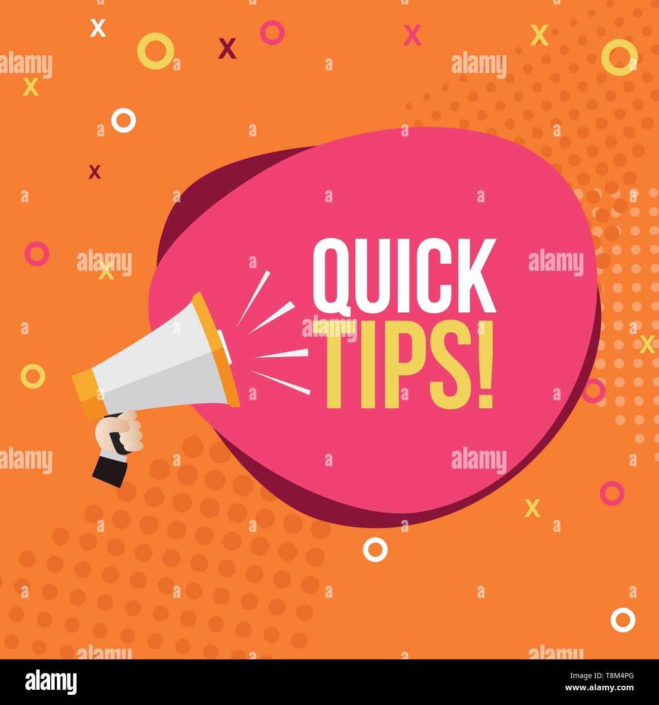 Modern quick tips composition with flat design- Vector illustrator Stock Vector