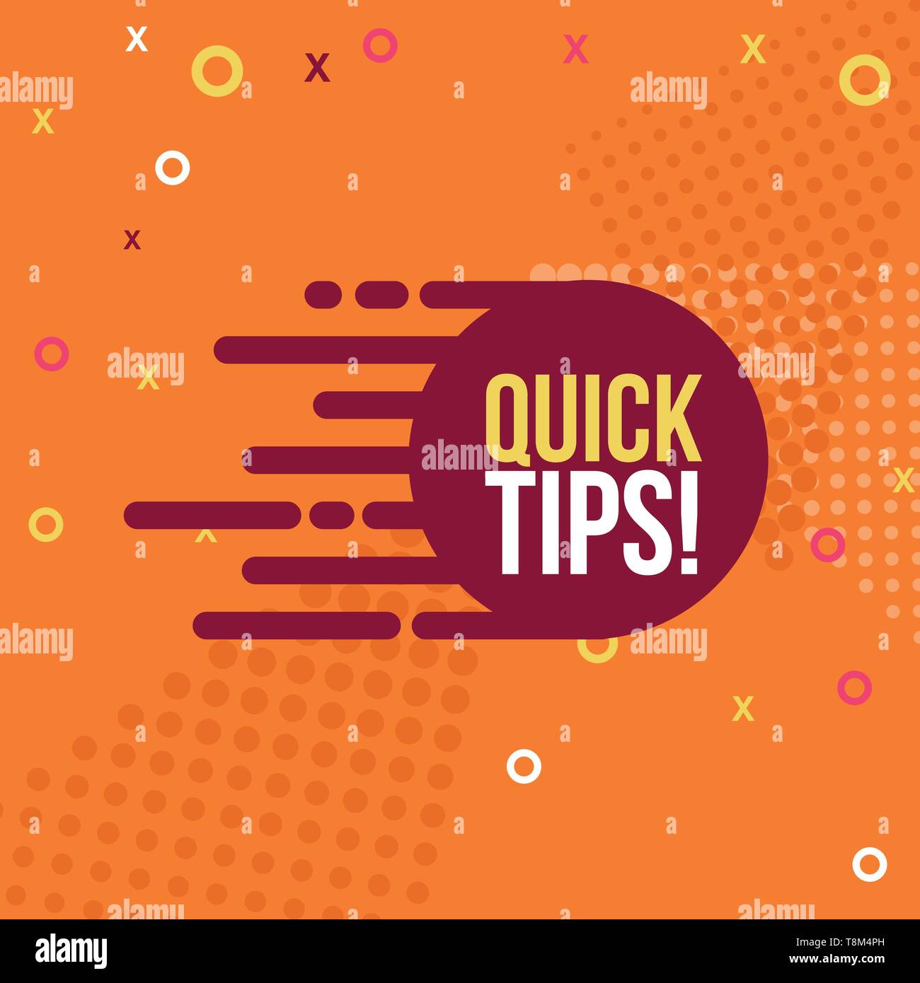 Modern quick tips composition with flat design- Vector illustrator Stock Vector