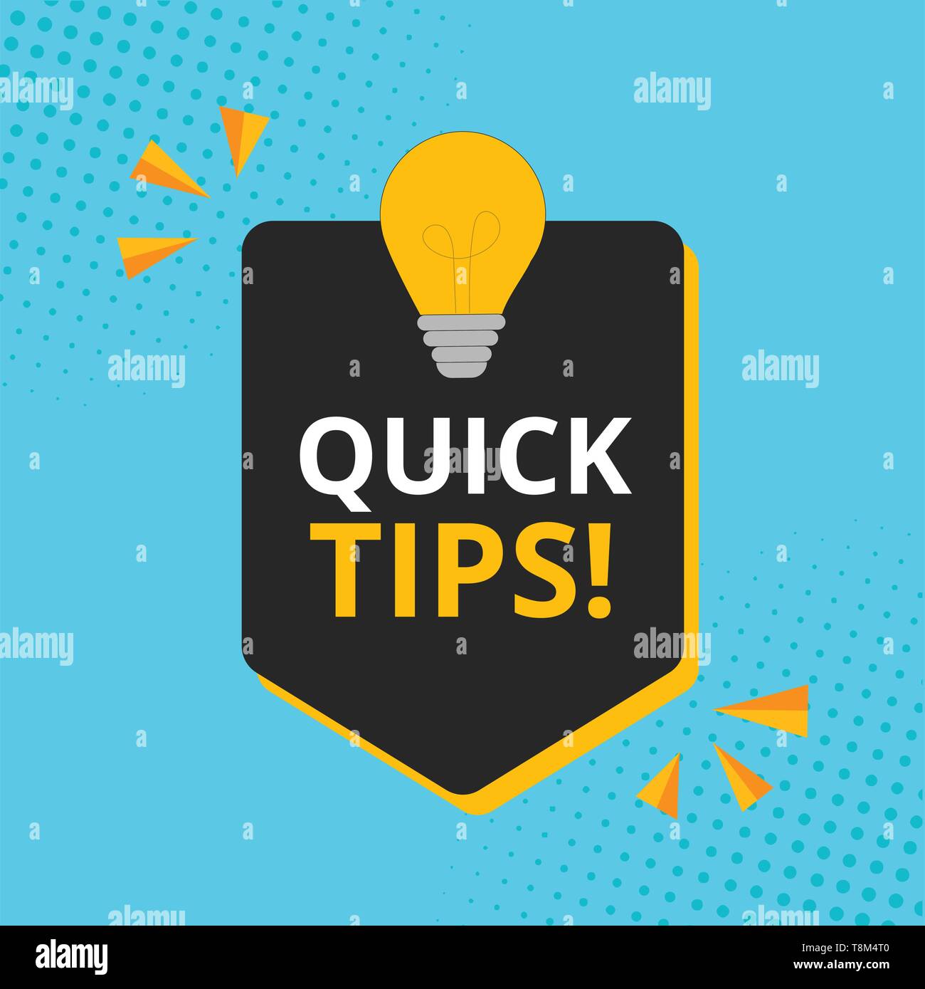 Modern Quick Tips Composition With Flat Design Vector Illustrator Stock Vector Image Art Alamy