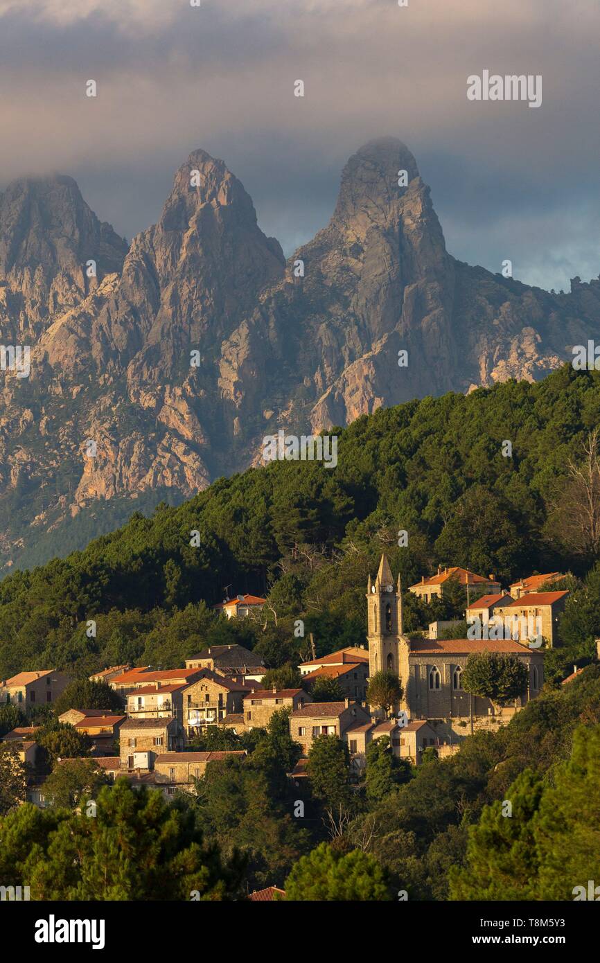 France, Corse du Sud, Alta Rocca, Zonza and Bavella Needles Stock Photo