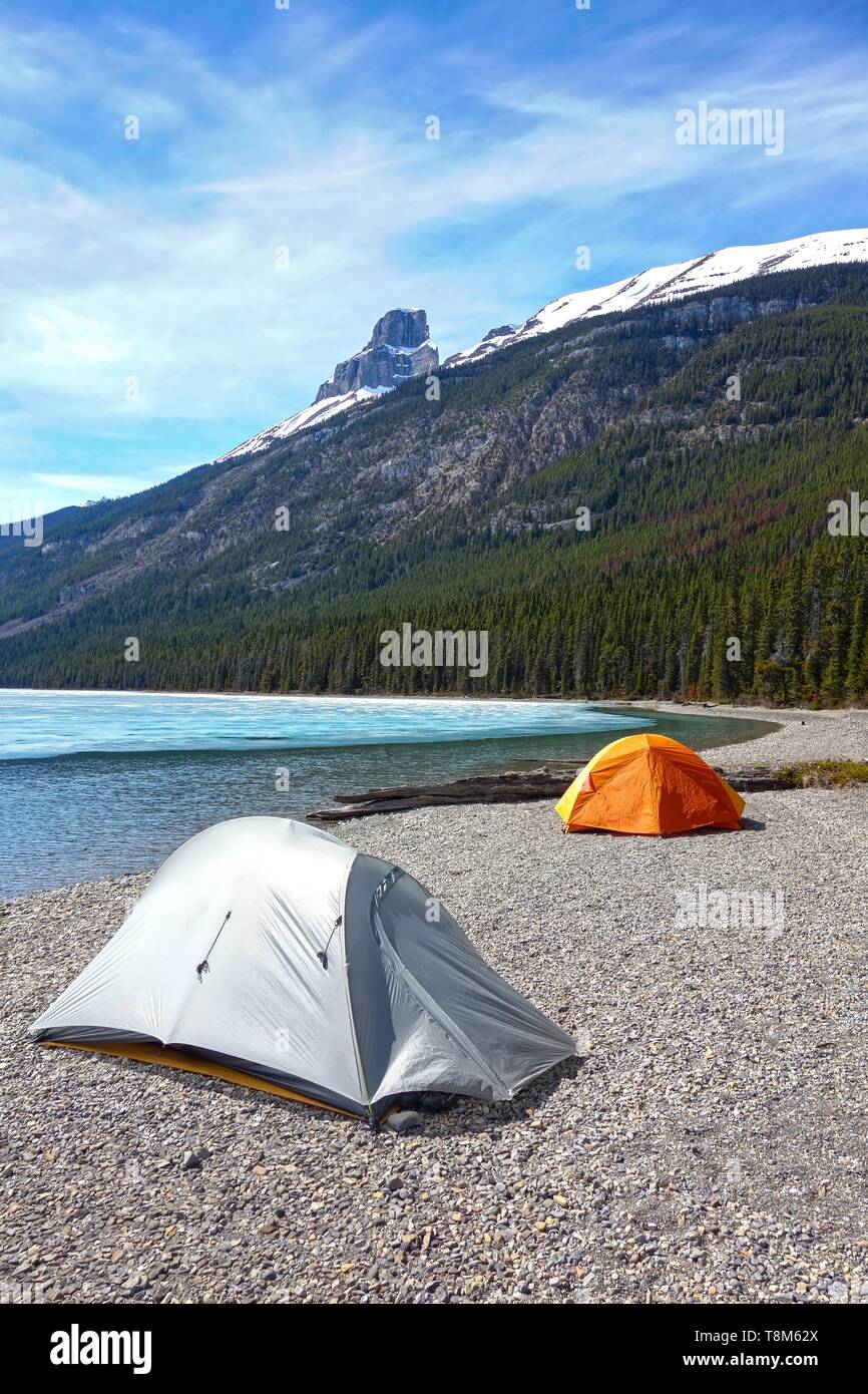 Lake and top trail tents
