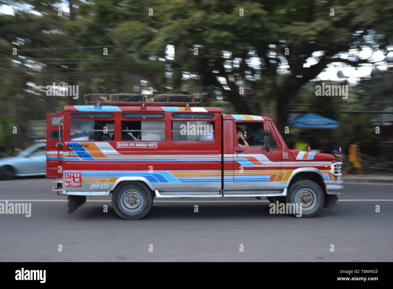 Manila, Philippines - October 10, 2018 : Jeepney  sometimes called simply jeep  are the most popular means of public transportation in the Philippines Stock Photo