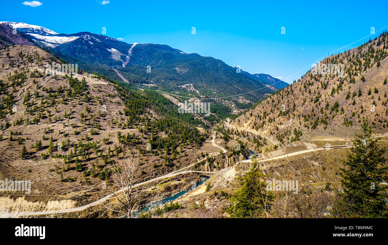 The Bridge River Valley at Highway 99, north of Lillooet. Here the