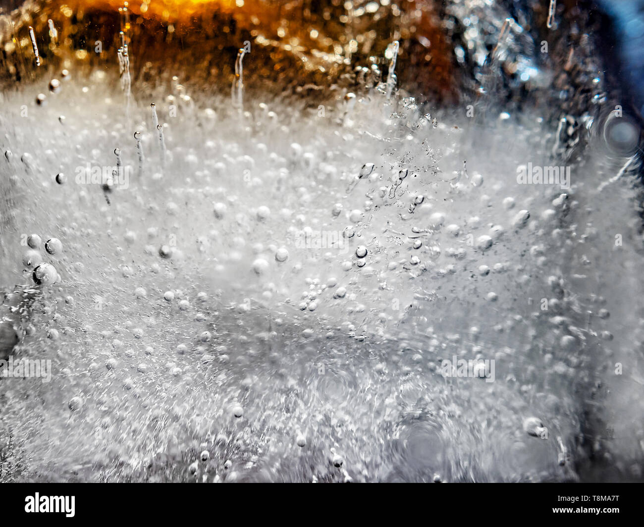 Ice Texture Details. Big Ice Cube in a Drink Stock Photo - Alamy