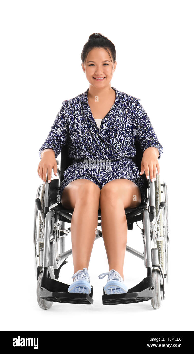 asian-woman-in-wheelchair-on-white-background-stock-photo-alamy