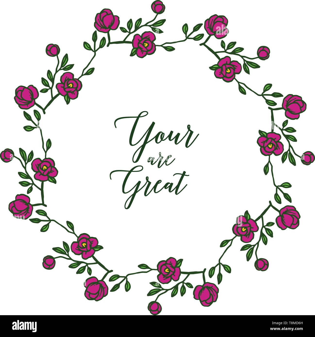 Vector illustration invitation card your are great with abstract purple ...
