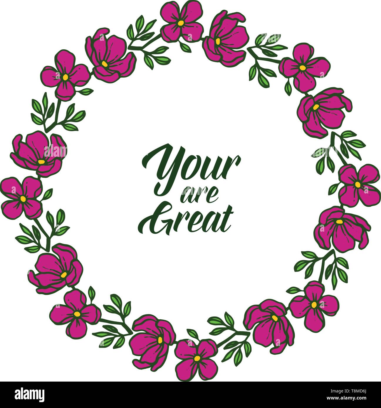 Vector illustration invitation card your are great with abstract purple ...