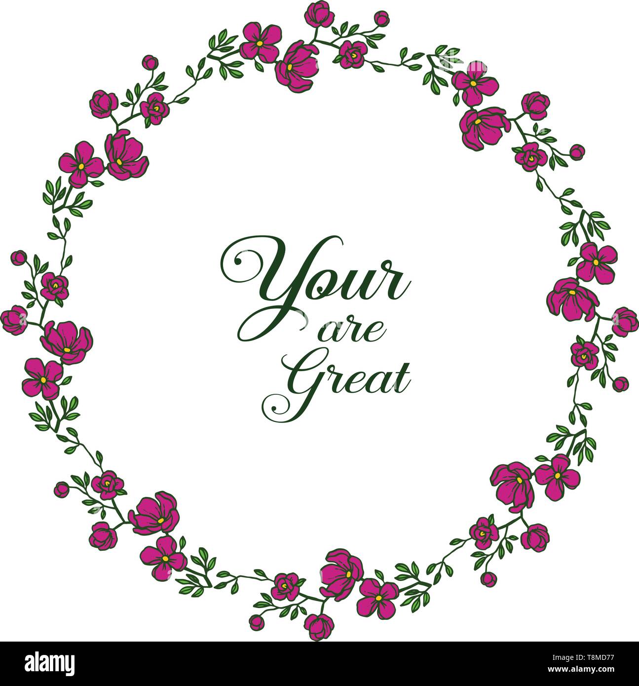 Vector illustration invitation card your are great with abstract purple ...