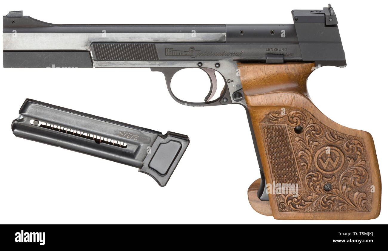 Shooting sports, pistols, Switzerland, Hämmerli 208, caliber .22, Additional-Rights-Clearance-Info-Not-Available Stock Photo