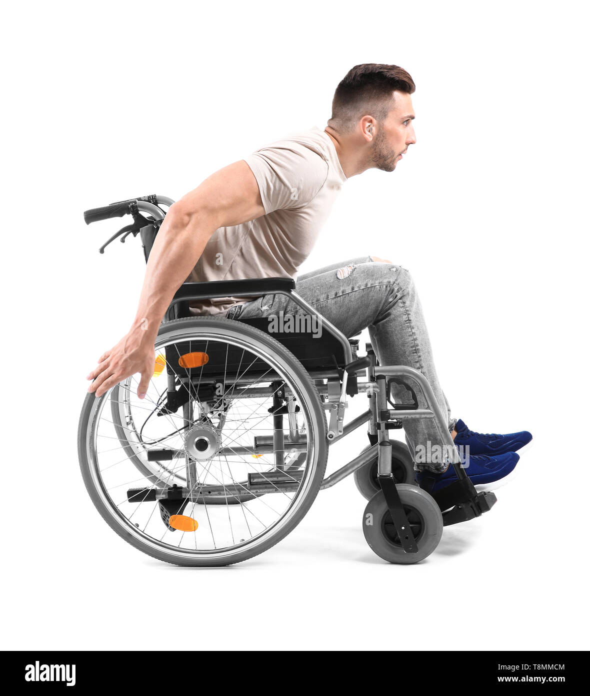 Man in wheelchair fast hi-res stock photography and images - Alamy