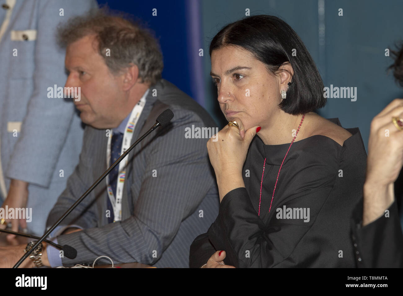 Maurizia Rebola, guest during the XXXII Turin International Book Fair at Lingotto Fiere on May 13, 2019 in Turin, Italy. (Photo by Antonio Polia / Pacific Press) Stock Photo