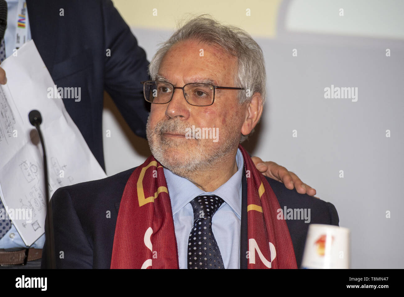 Enzo Siviero, guest during the XXXII Turin International Book Fair at Lingotto Fiere on May 13, 2019 in Turin, Italy. (Photo by Antonio Polia / Pacific Press) Stock Photo