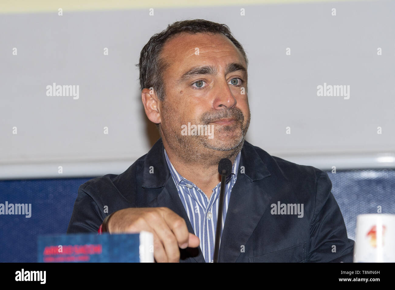 Luca Garlando, guest during the XXXII Turin International Book Fair at Lingotto Fiere on May 13, 2019 in Turin, Italy. (Photo by Antonio Polia / Pacific Press) Stock Photo