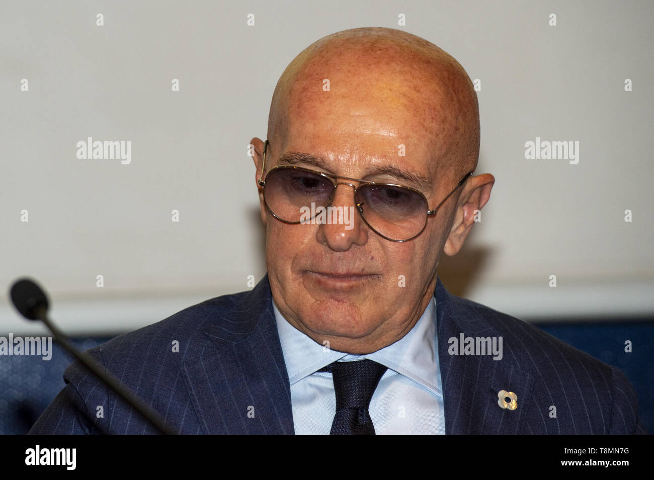 Arrigo Sacchi, guest during the XXXII Turin International Book Fair at Lingotto Fiere on May 13, 2019 in Turin, Italy. (Photo by Antonio Polia / Pacific Press) Stock Photo