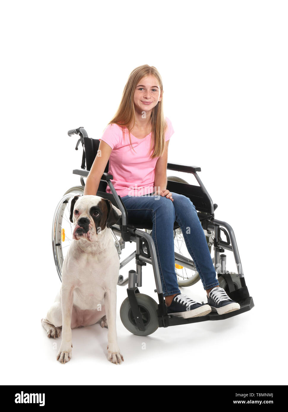 Girl wheelchair Cut Out Stock Images & Pictures Alamy