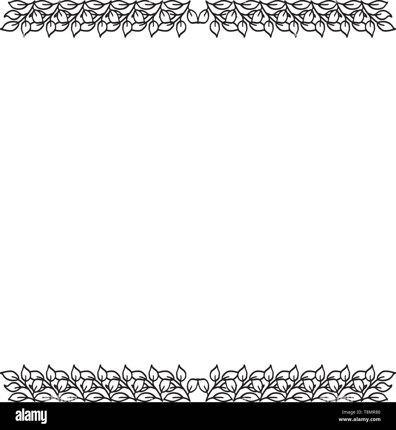 Simple Flower Pattern Frame Vector illustration various ornate flower frame with pattern hand drawn ...