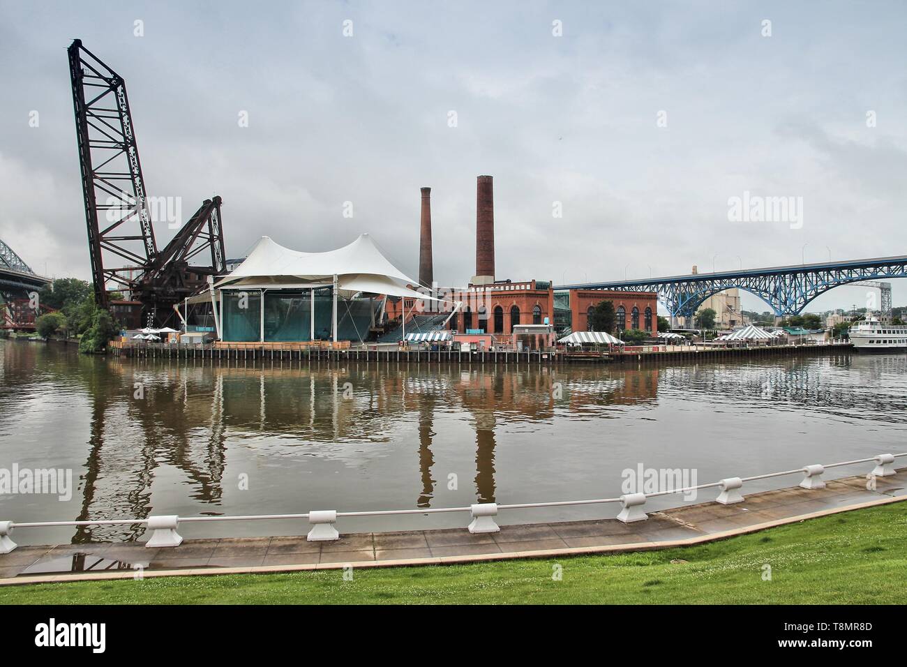 Warehouse District in Cleveland, Ohio. US city. Stock Photo