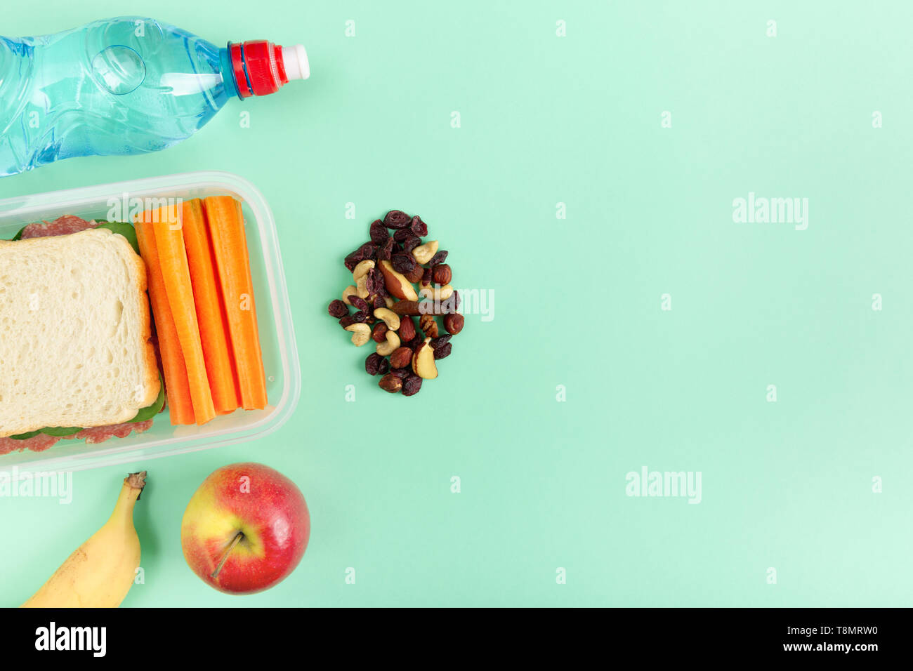 Healthy eating a sandwich in lunchbox Stock Photo