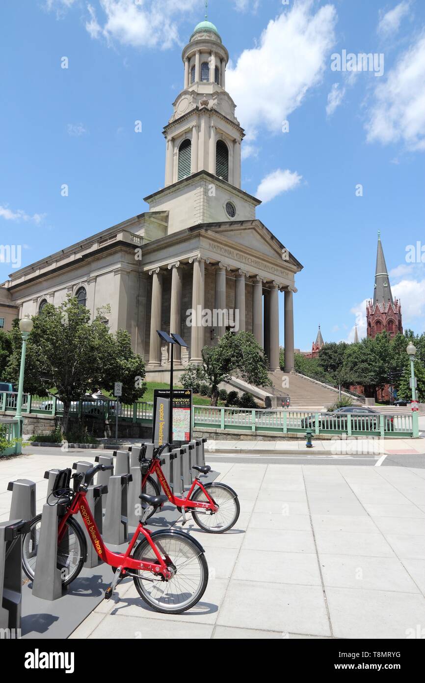 WASHINGTON, USA JUNE 14, 2013 Bicycle sharing station of Capital Bikeshare in Washington DC