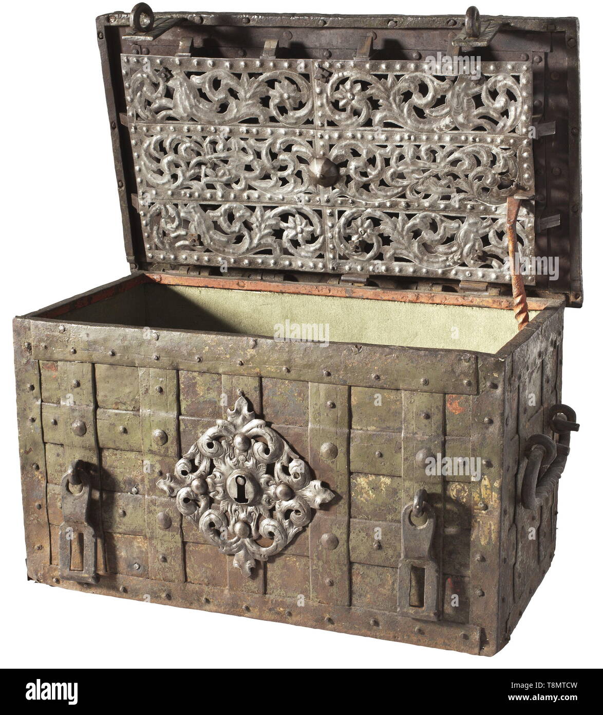 Green Iron Strap Trunk Green Iron Strap Trunk