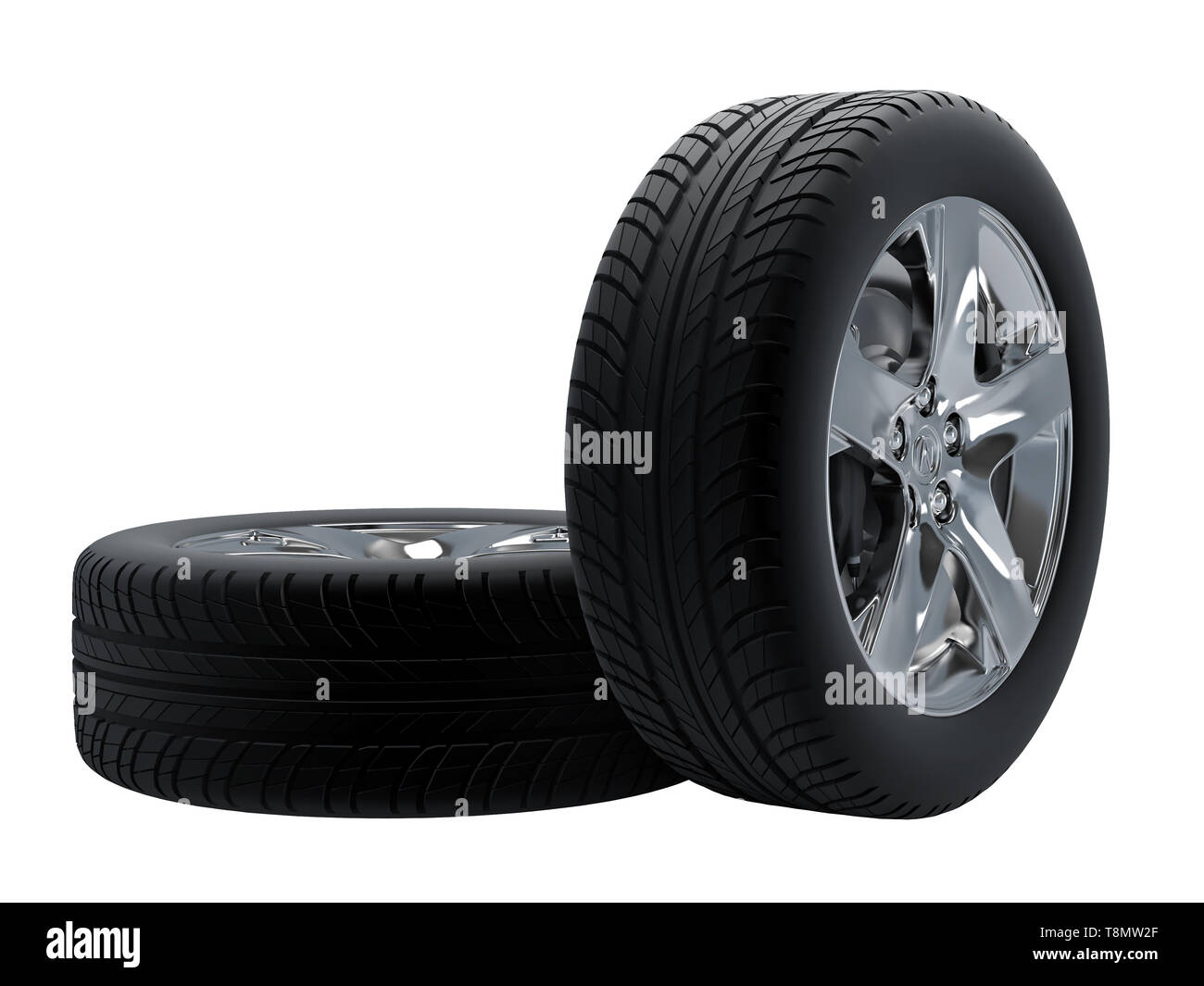 Tires isolated on white background. High resolution image Stock Photo