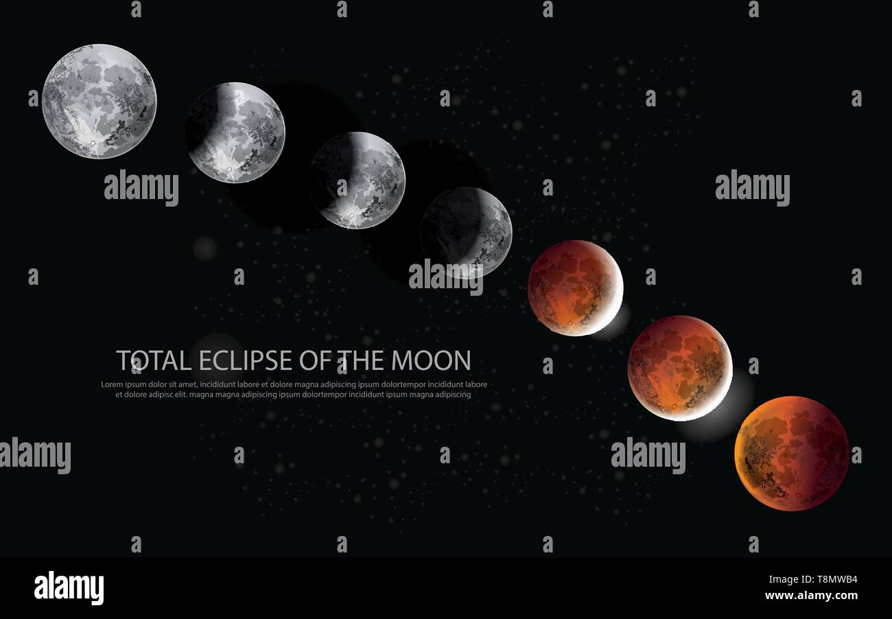 Lunar Eclipse Vector Vectors Stock Photos Lunar Eclipse