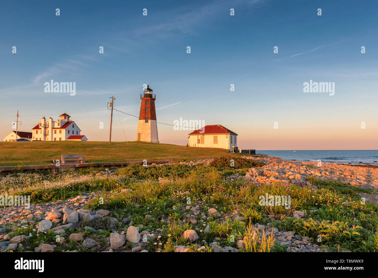 Point judith lighthouse narragansett hires stock photography and