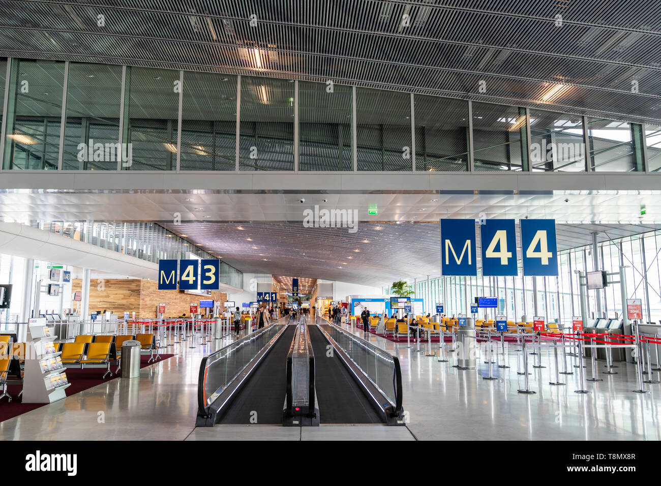 Charles De Gaulle Airport, Paris, France. Interior of Terminal 2E
