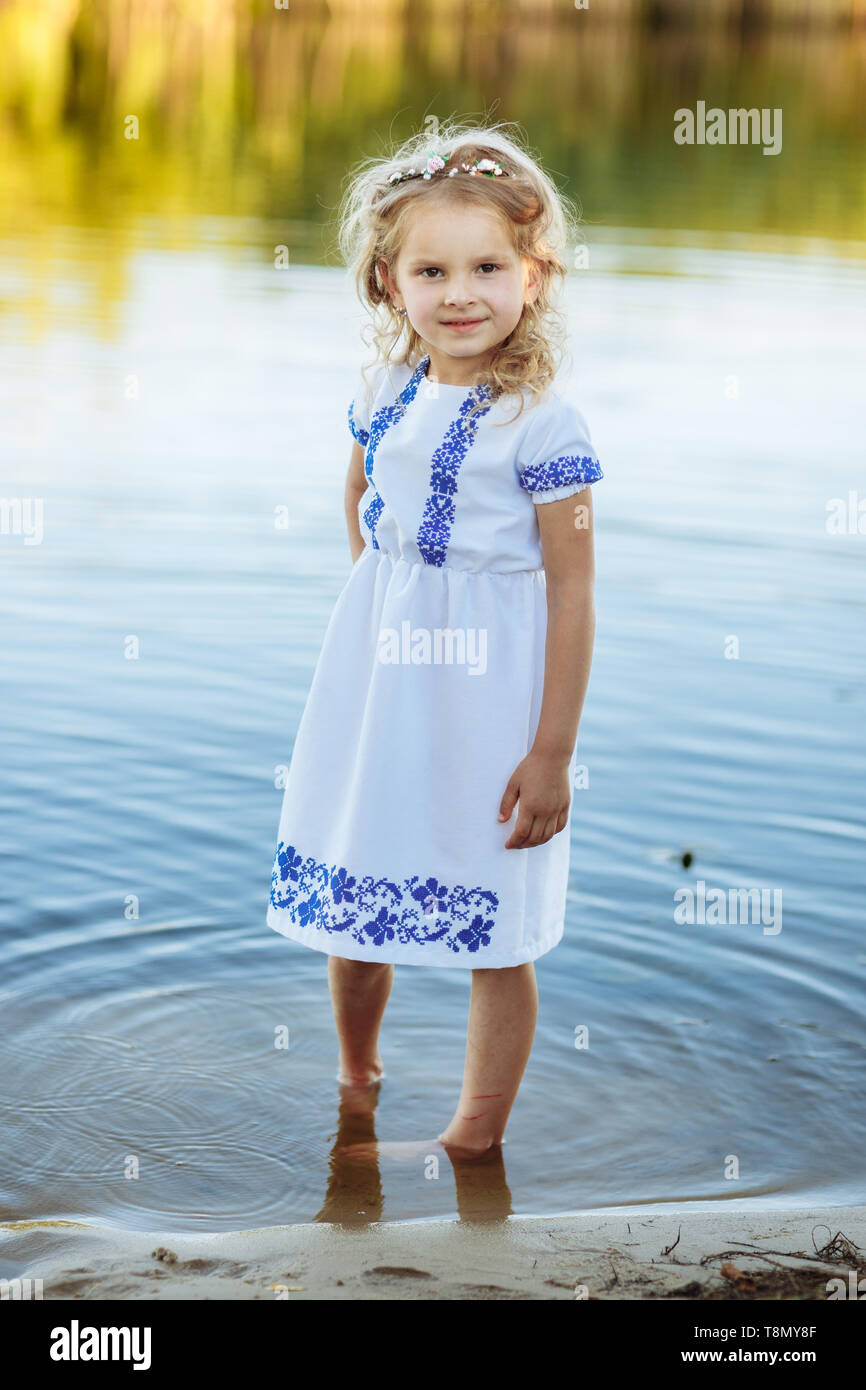 little girl white beach dress