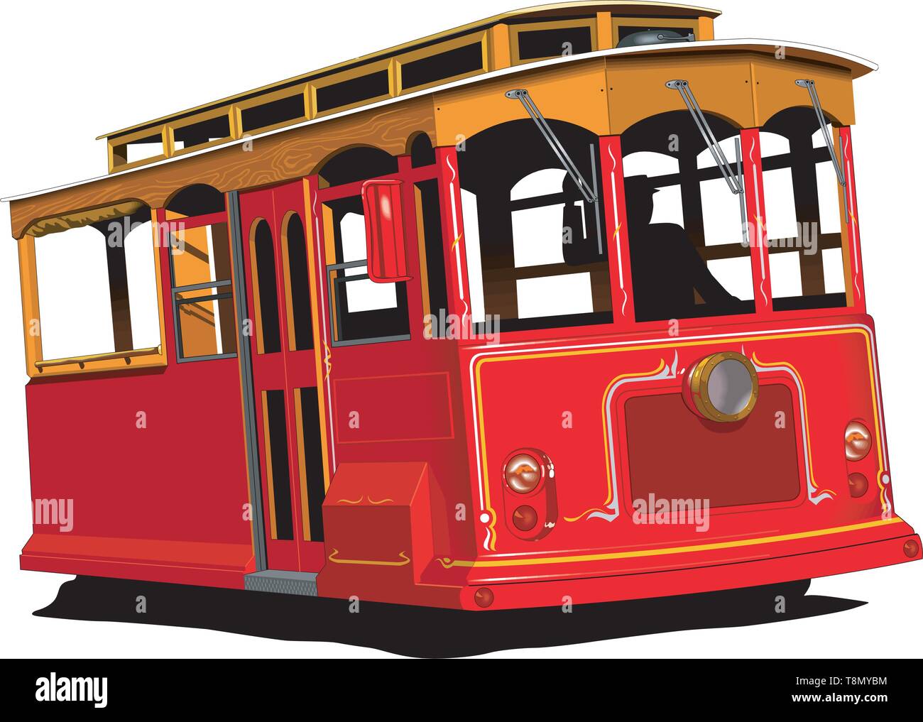 Cable Car Vector Illustration Stock Vector