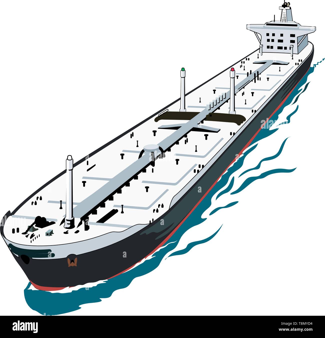 Super Tanker Vector Illustration Stock Vector