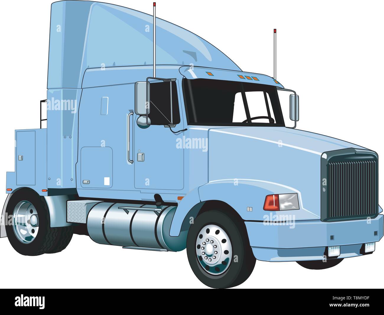 Tractor Trailer Vector Illustration Stock Vector Image & Art - Alamy