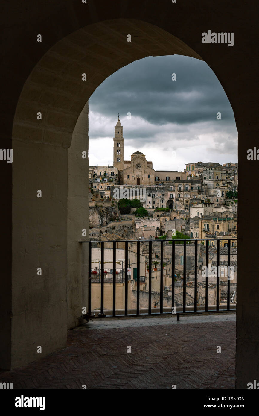 viewpoint on Sassi of Matera Stock Photo