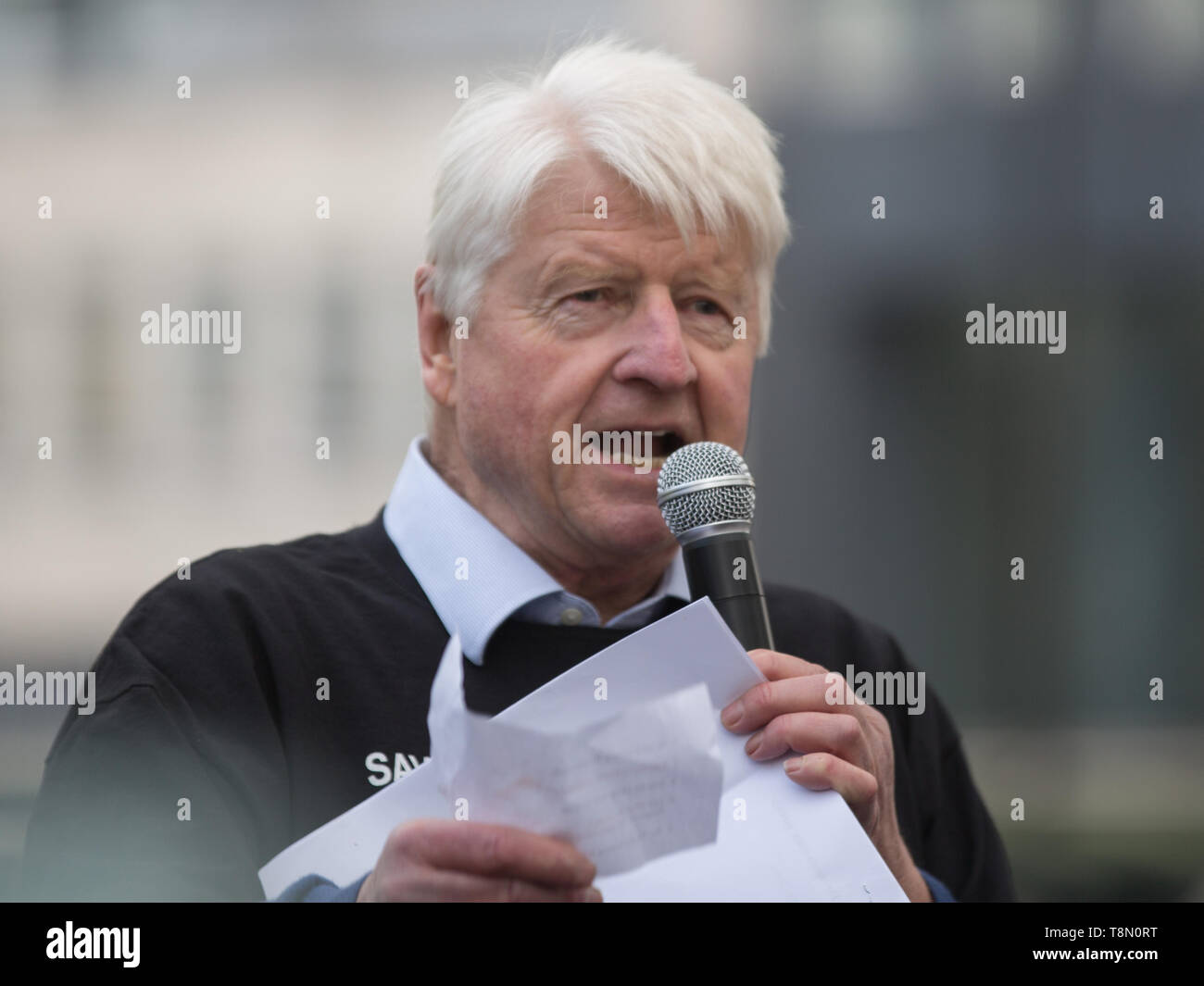 The 5th Global March for Elephants and Rhinos in conjunction with 13th with cities around the world joining in a huge day of action for endangered wildlife.  Featuring: Stanley Johnson Where: London, United Kingdom When: 13 Apr 2019 Credit: Wheatley/WENN Stock Photo