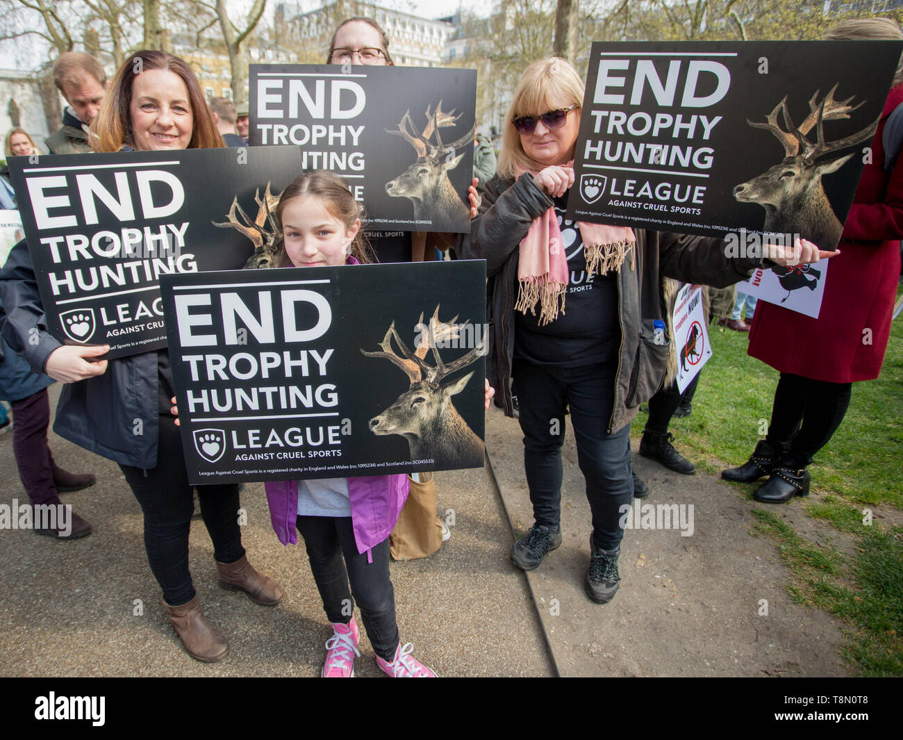 The 5th Global March for Elephants and Rhinos in conjunction with 13th with cities around the world joining in a huge day of action for endangered wildlife.  Featuring: Atmosphere, View Where: London, United Kingdom When: 13 Apr 2019 Credit: Wheatley/WENN Stock Photo
