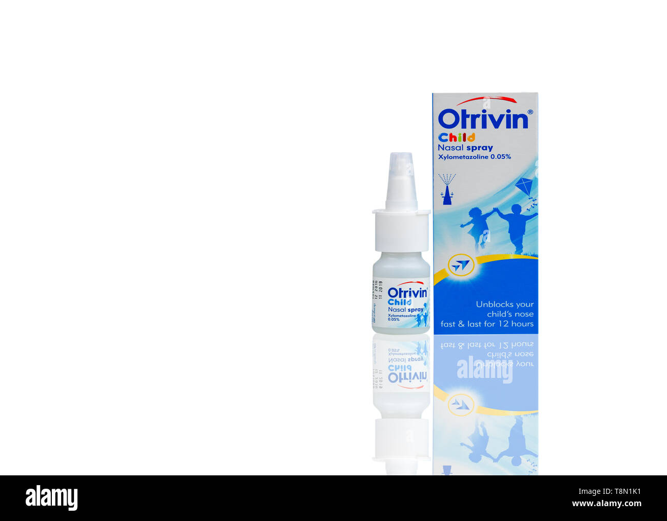 CHONBURI, THAILAND-NOVEMBER 11, 2018 : Otrivin nasal metered dose spray.  Xylometazoline for unblocks nose fast and lasts for 12 hours. Nasal spray  Stock Photo - Alamy