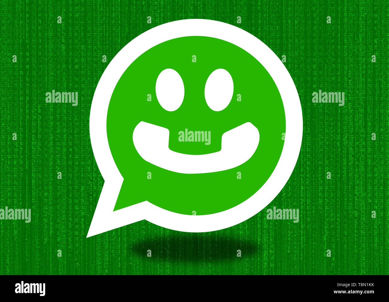 Whatsapp smiley emoji face - communication illustration Stock ...