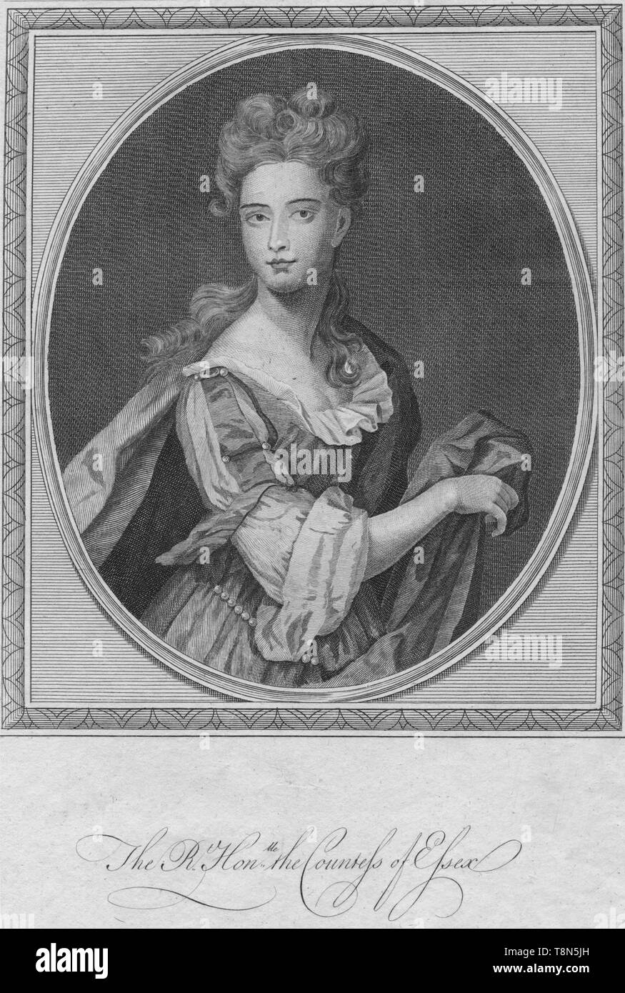 'The Right Honourable the Countess of Essex', 1787. Creator: Unknown. Stock Photo