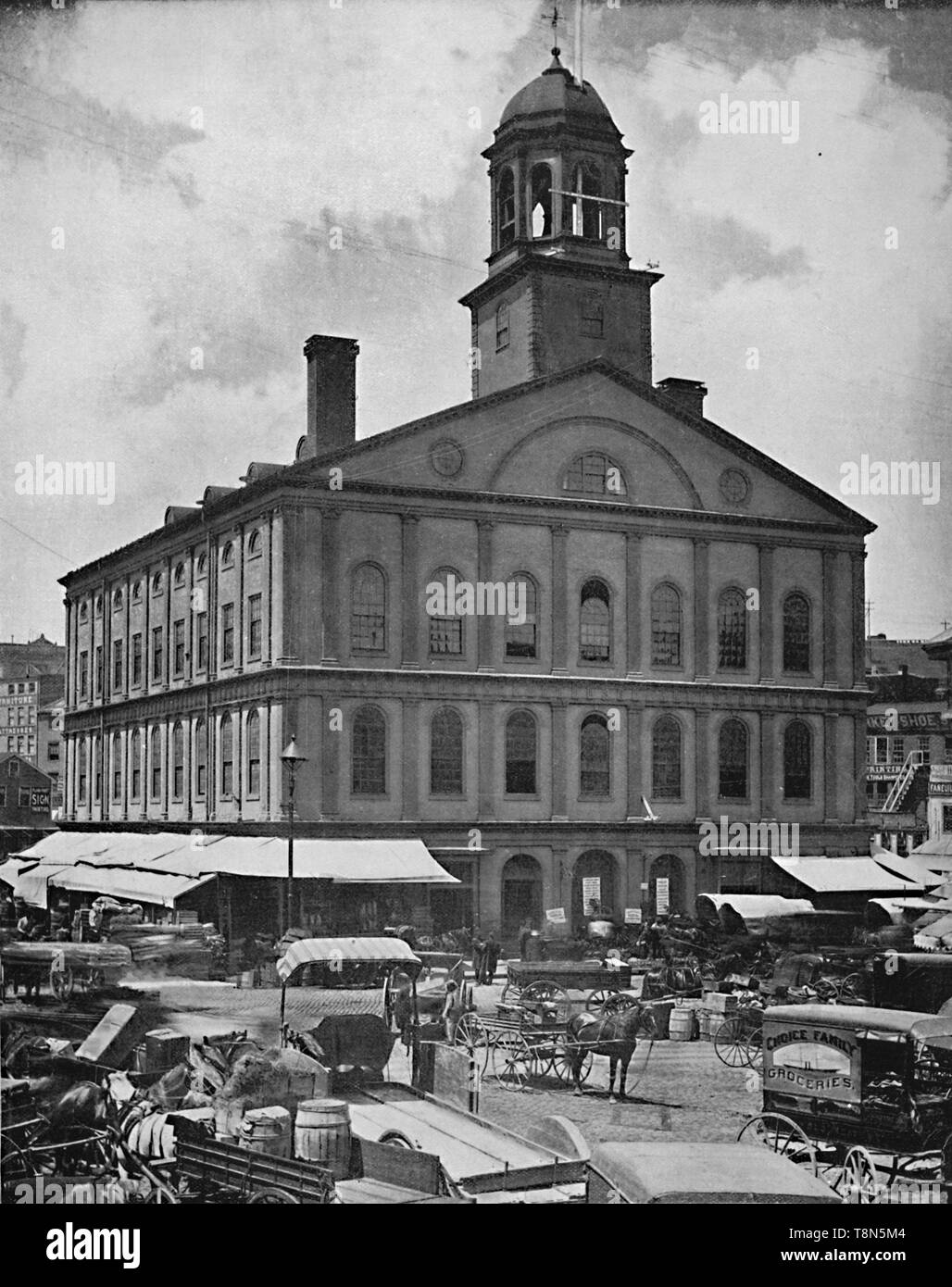 'Faneuil Hall, Boston', c1897. Creator: Unknown. Stock Photo