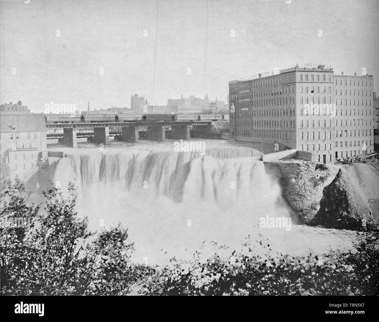 'Genesee Falls, Rochester, N.Y.', c1897. Creator: Unknown. Stock Photo