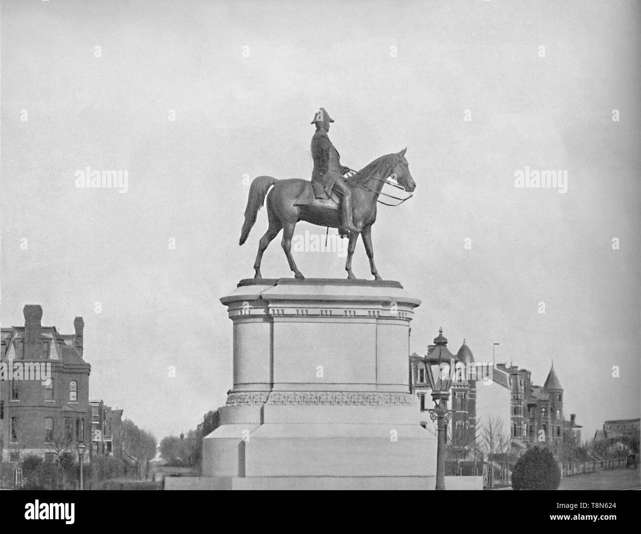 'Winfield Scott Statue, Washington, D.C.', c1897. Creator: Unknown. Stock Photo